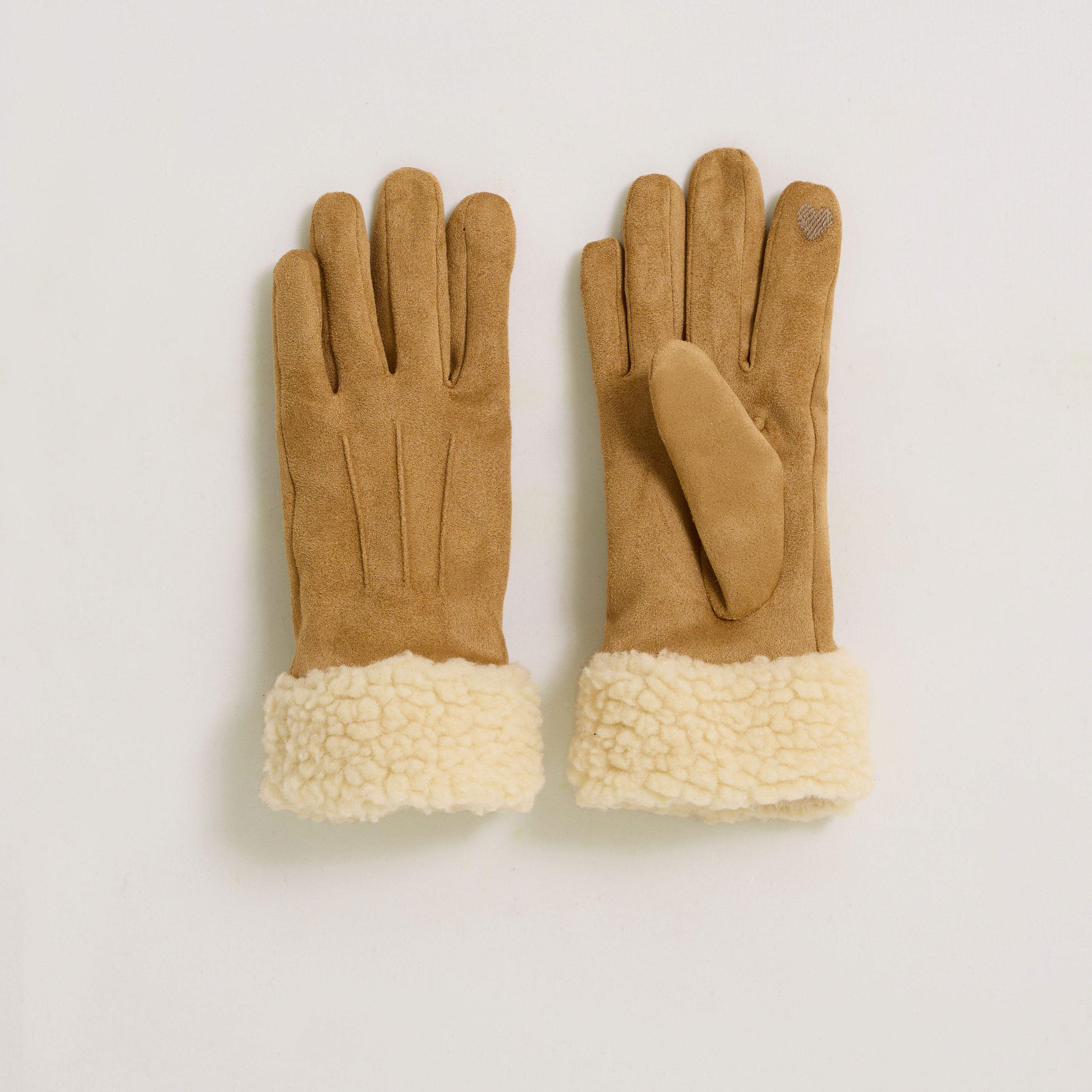 Gants fourr&eacute;s &agrave; revers femme