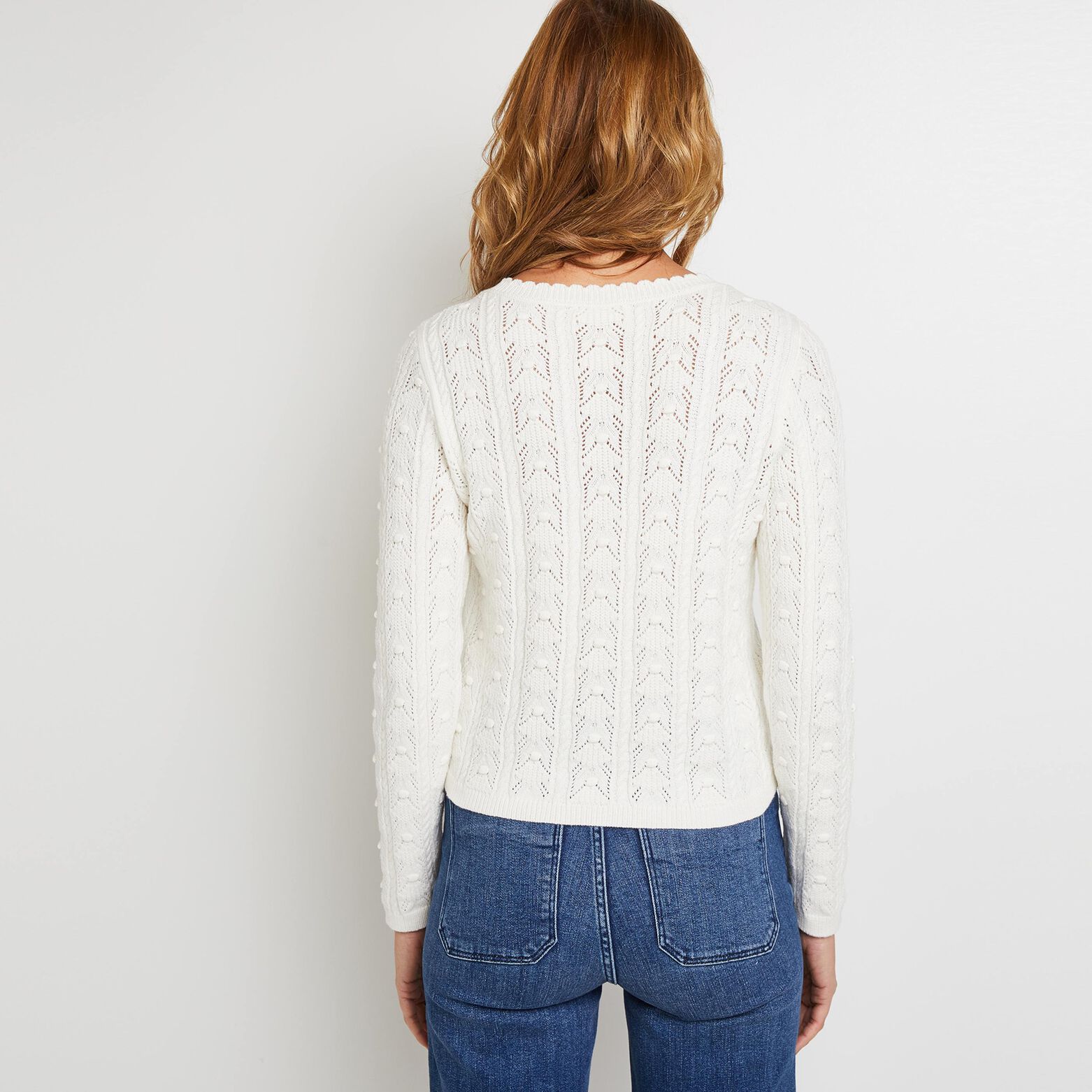 Gilet col rond femme