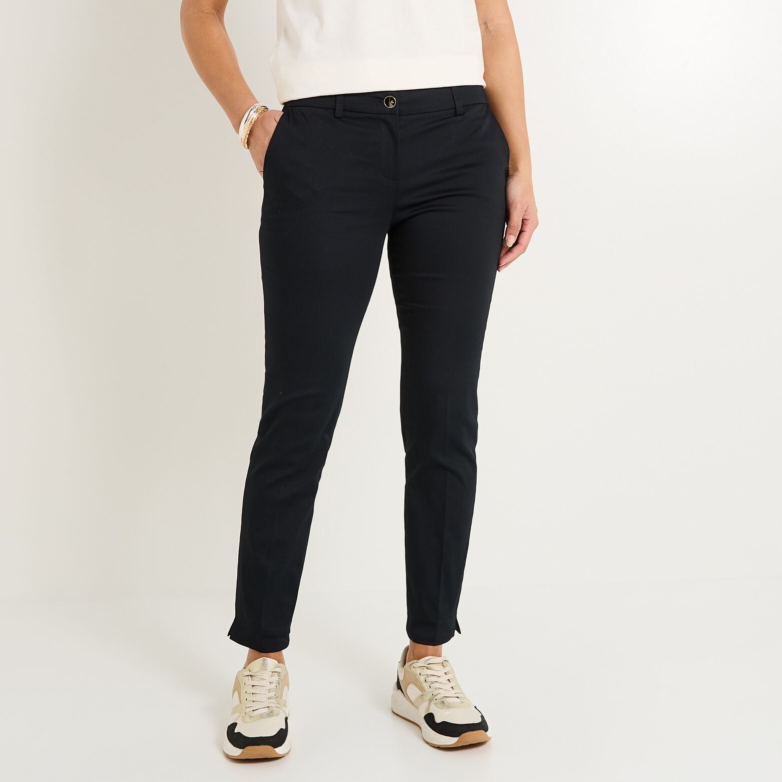 Pantalon tall raccourci femme