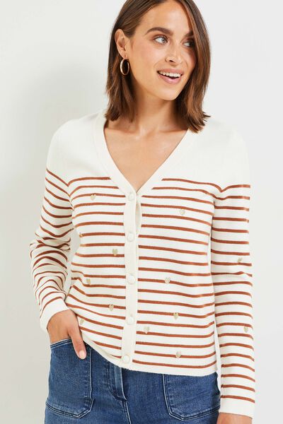 Pull rayé femme