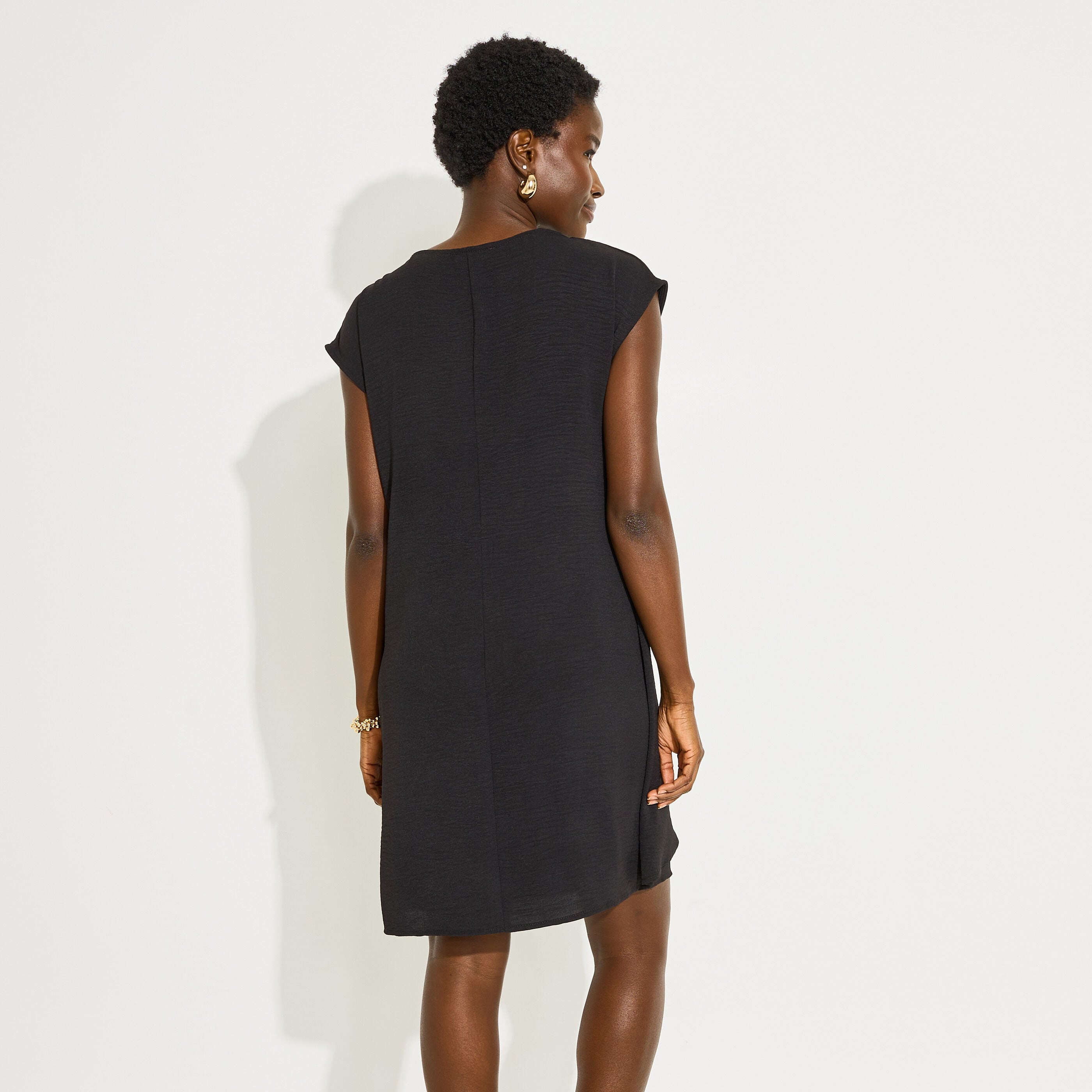 Robe col rond femme