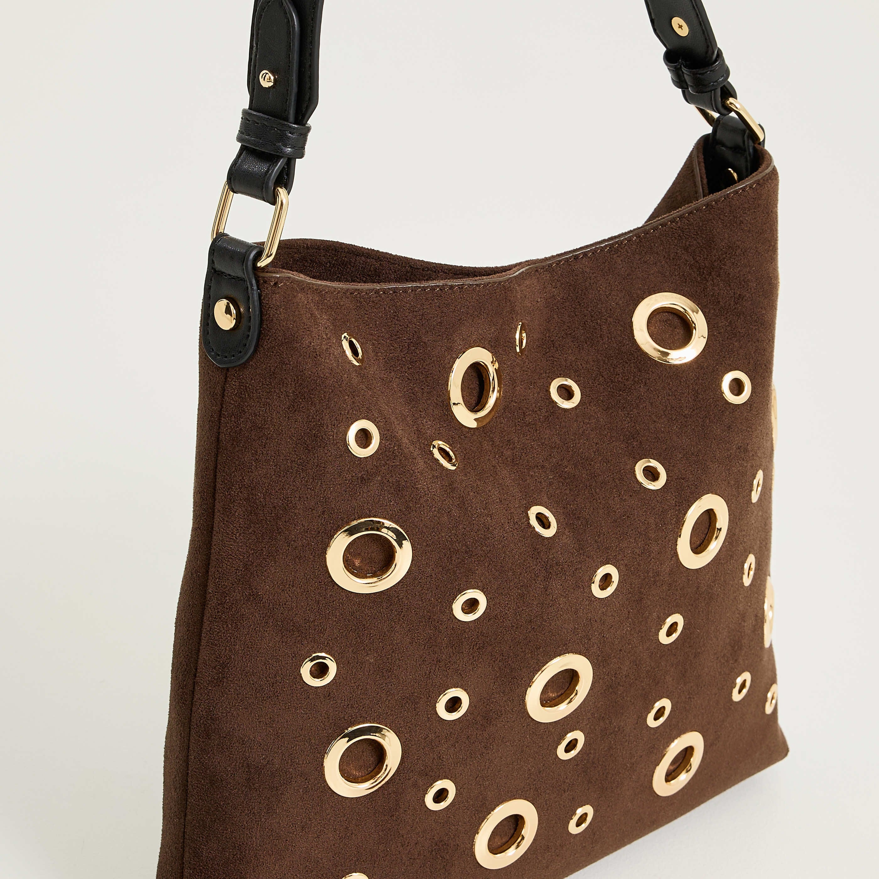 Sac su&eacute;dine &agrave; &oelig;illets femme
