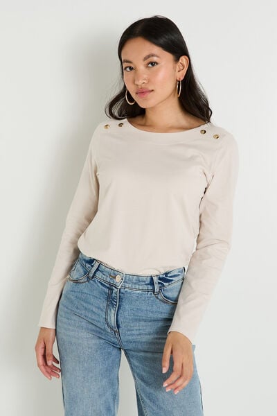 T-shirt col bateau femme