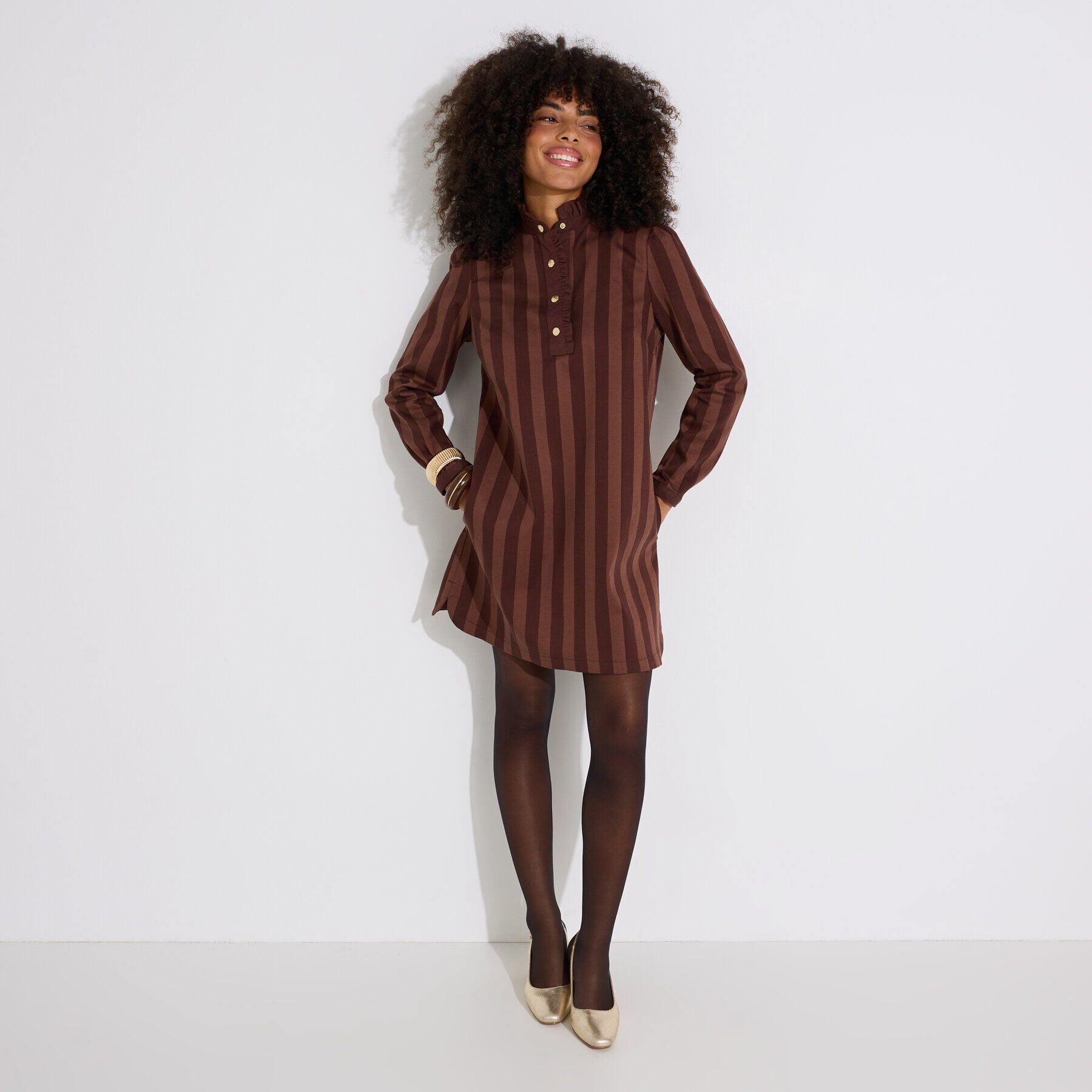 Robe &agrave; rayures 