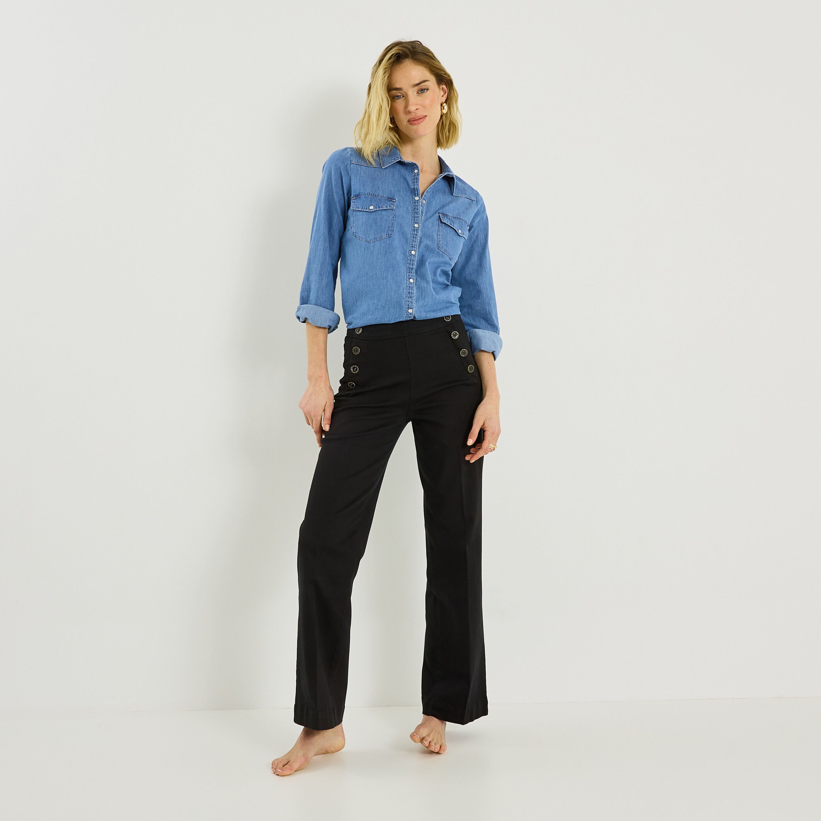 Jean flare TALL TPOMPON F02 femme