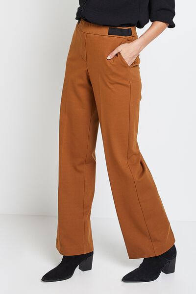 Pantalon large en maille femme