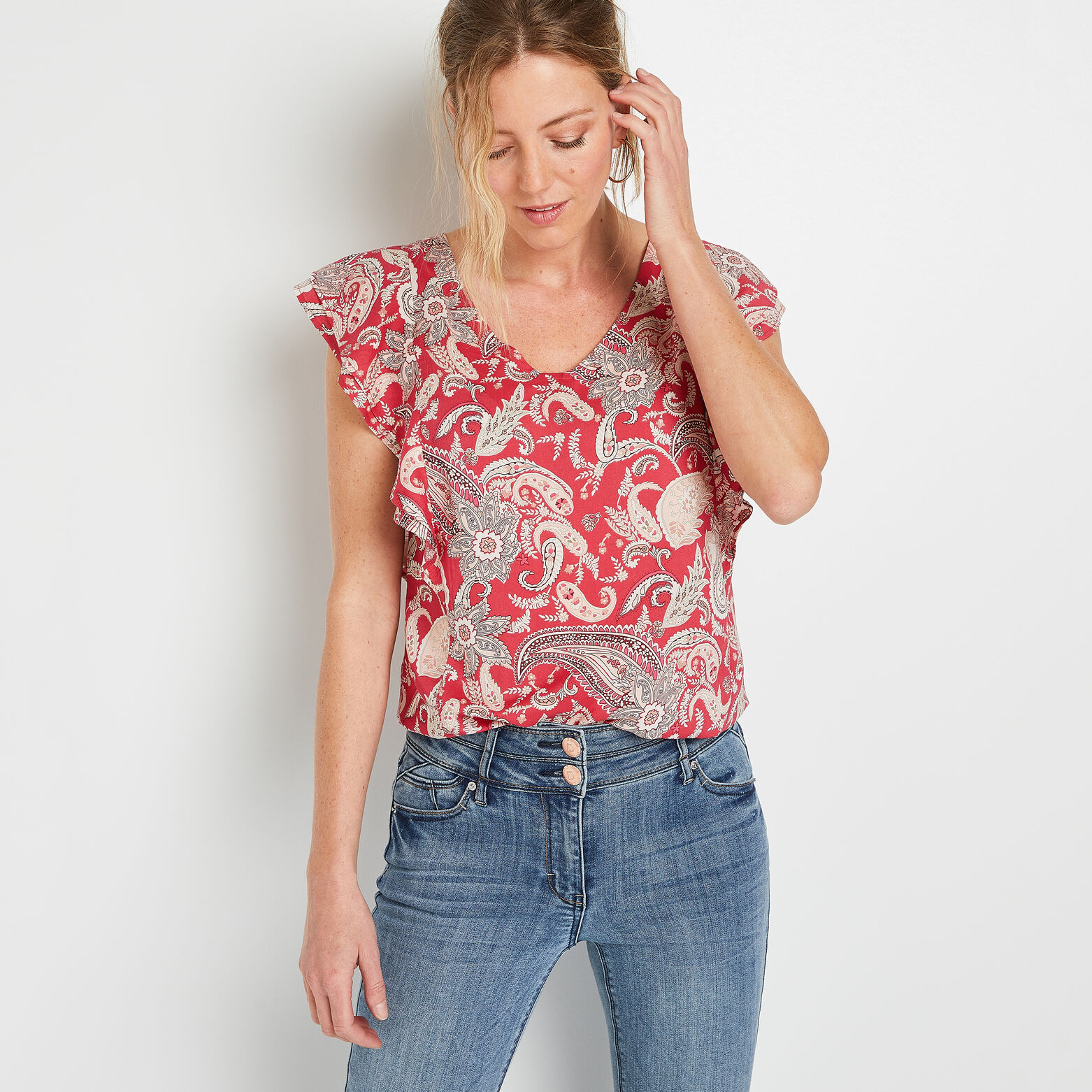 Blouse manches courtes femme