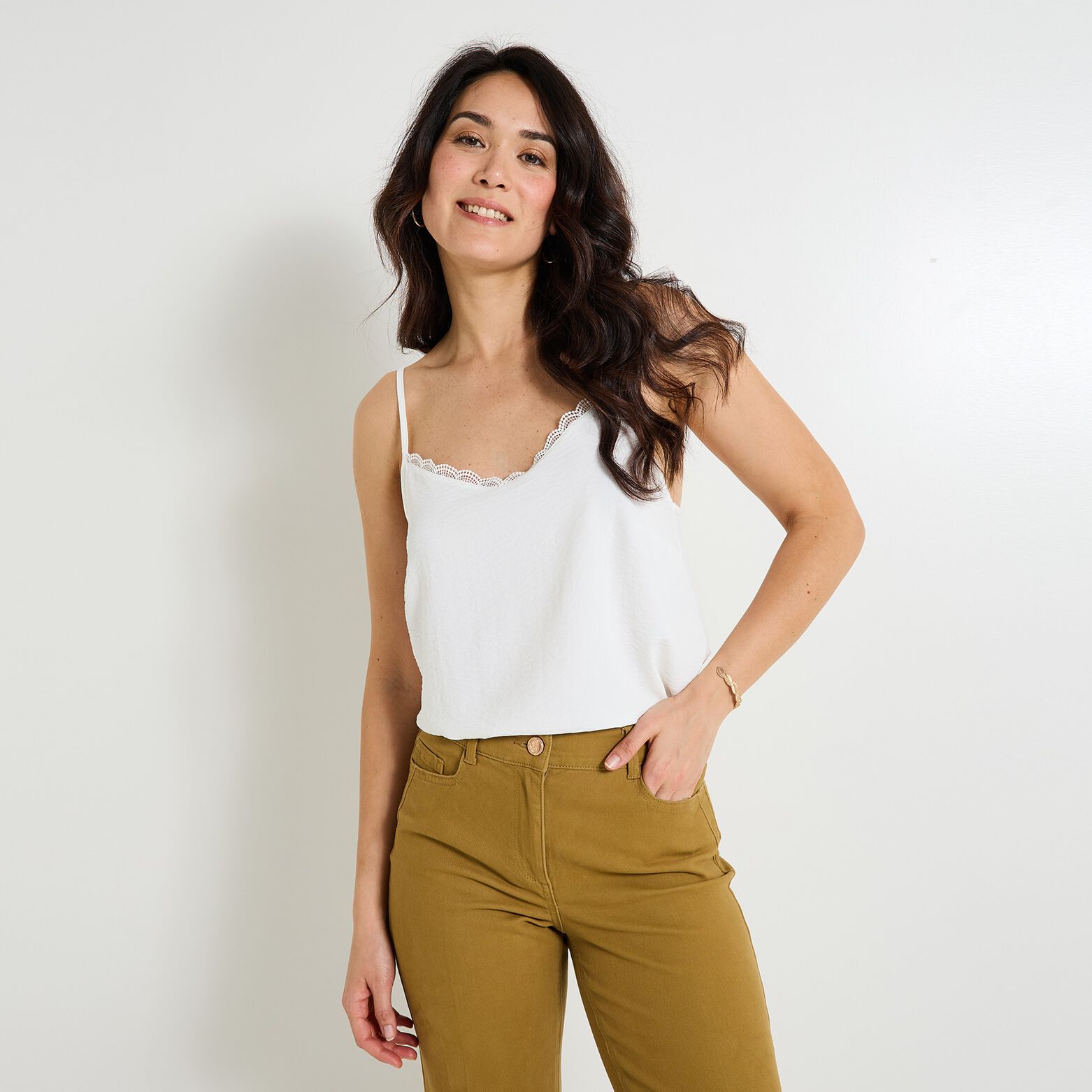 Débardeur col V femme