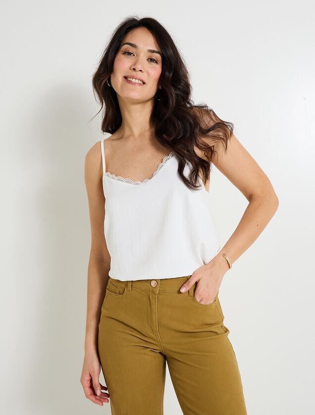 Débardeur col V femme