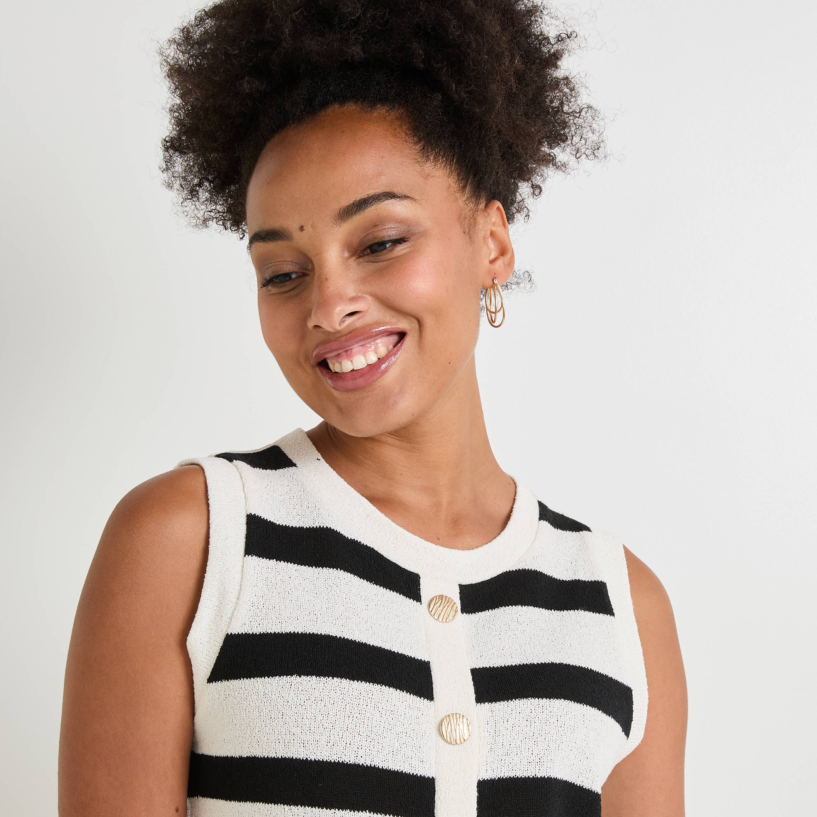 D&eacute;bardeur ray&eacute; femme