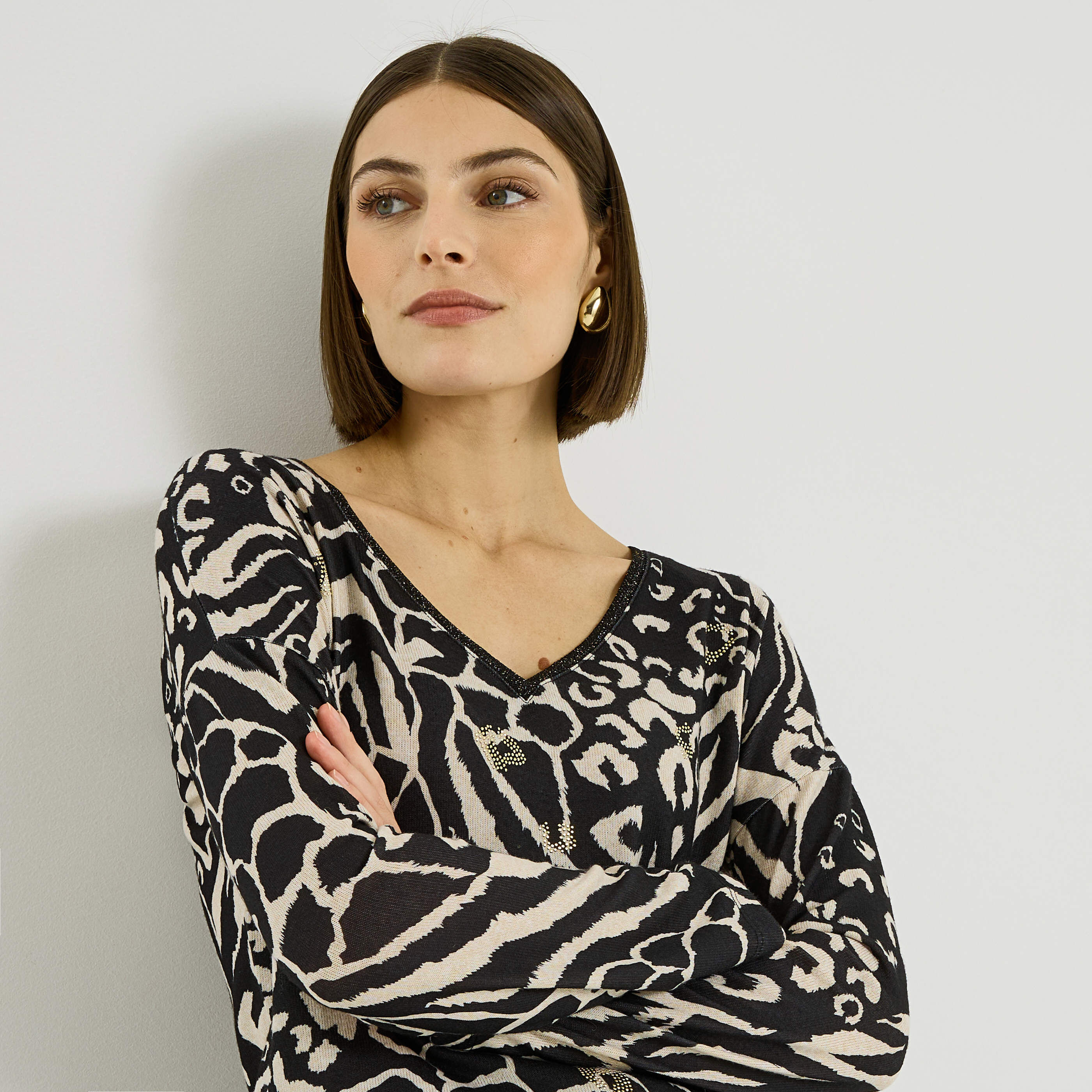 T-shirt imprim&eacute; animal femme