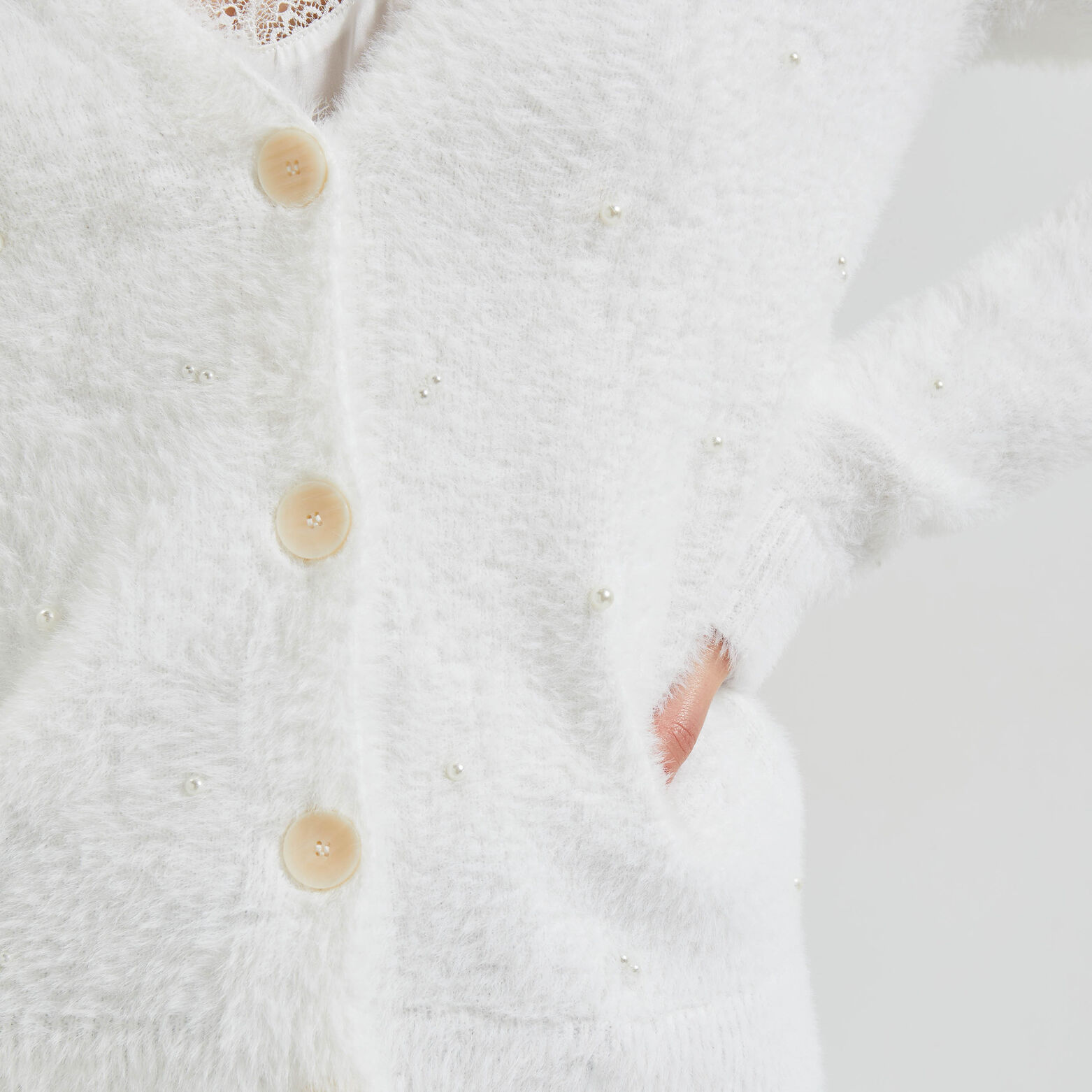 Gilet fluffy femme