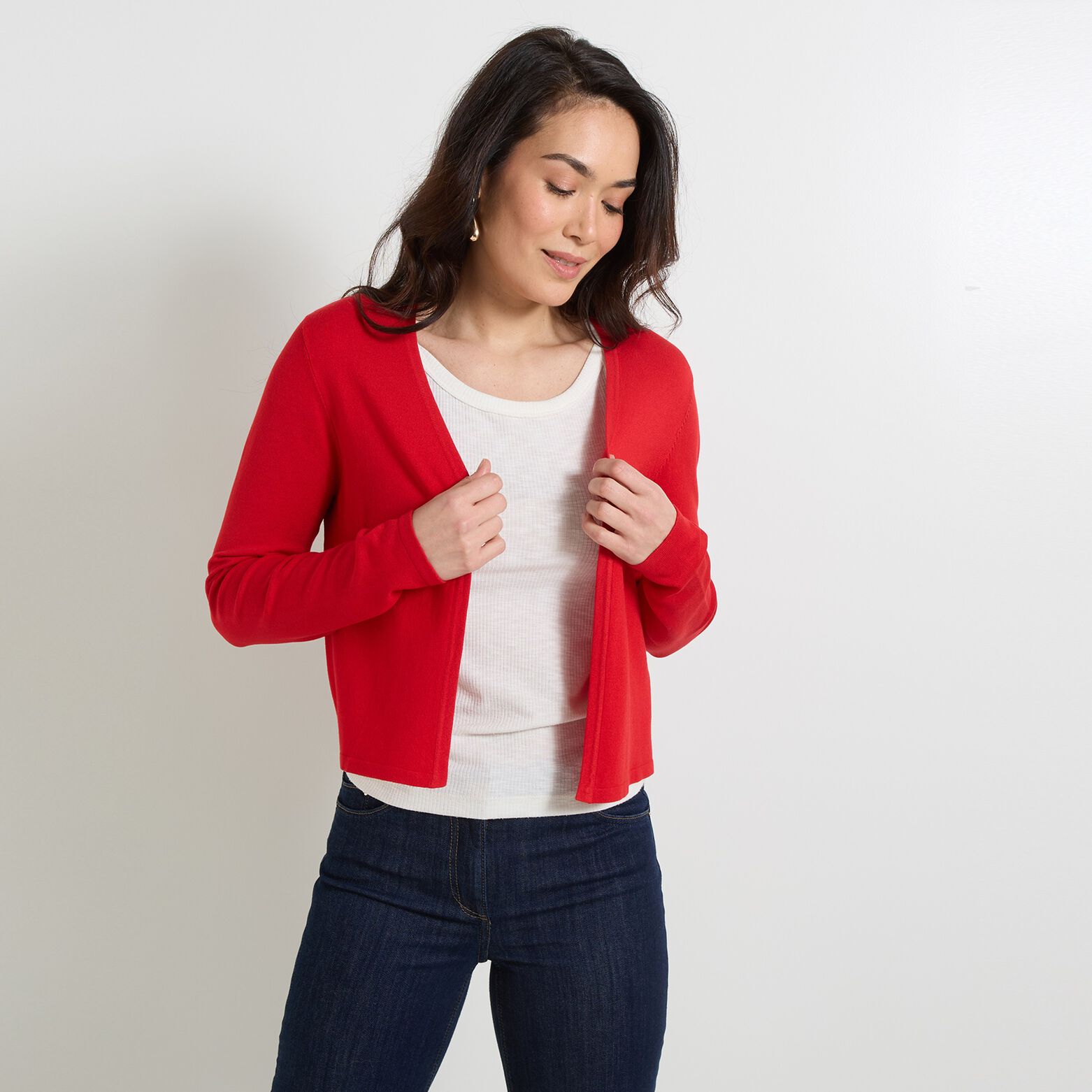 Gilet col V femme