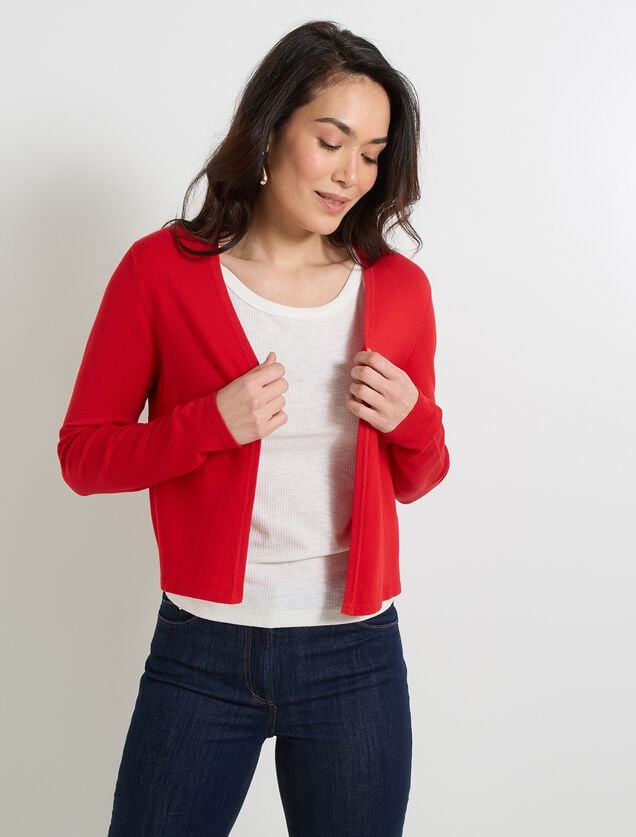 Gilet col V femme
