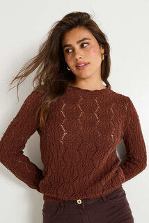 Pull col rond femme