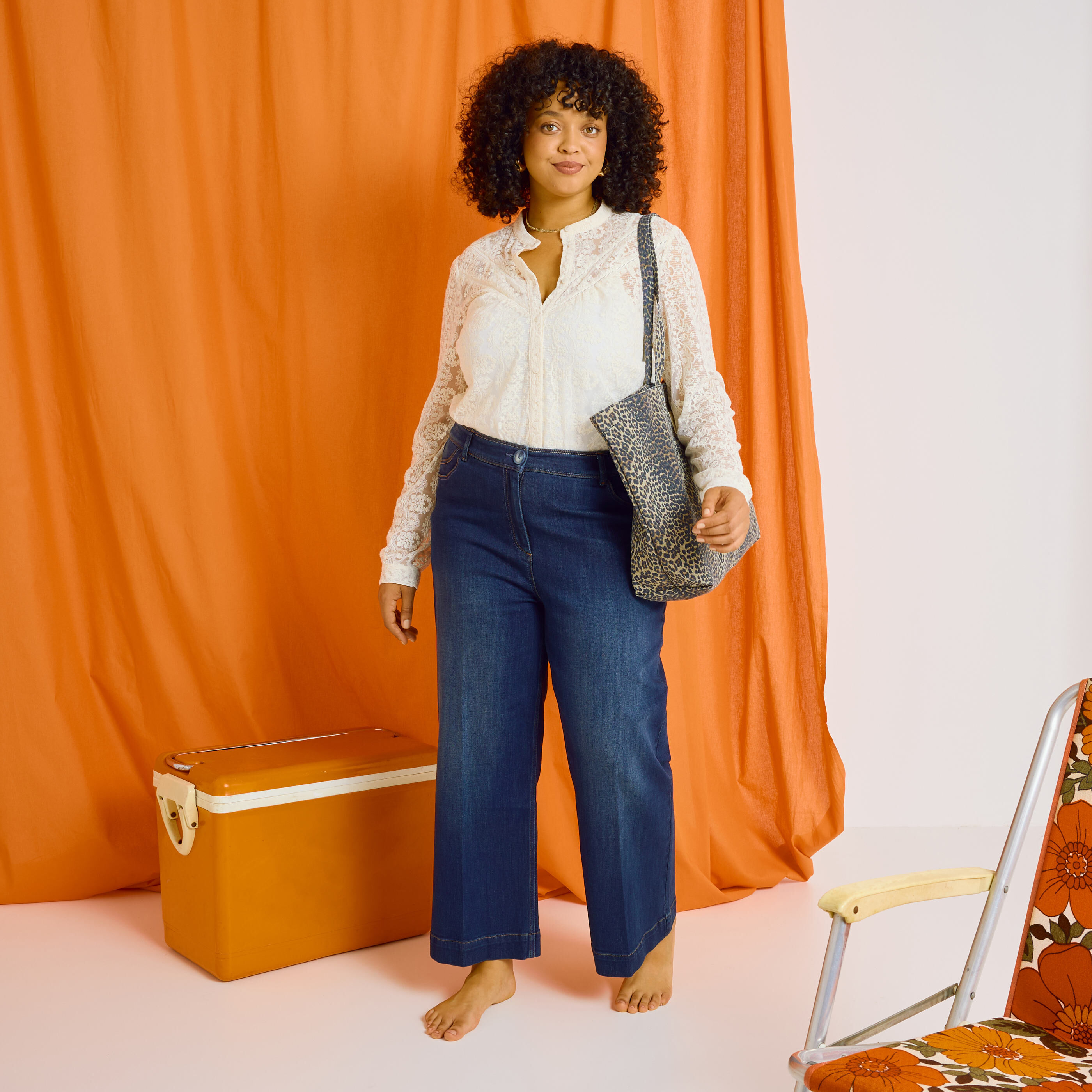 Jean flare raccourci KANSAS RF02 femme