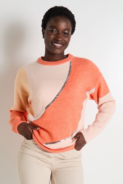 Pull col rond femme