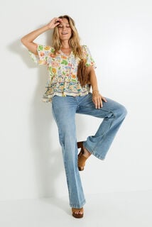 Blouse fluide imprimé floral femme