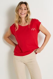 T-shirt col bateau femme