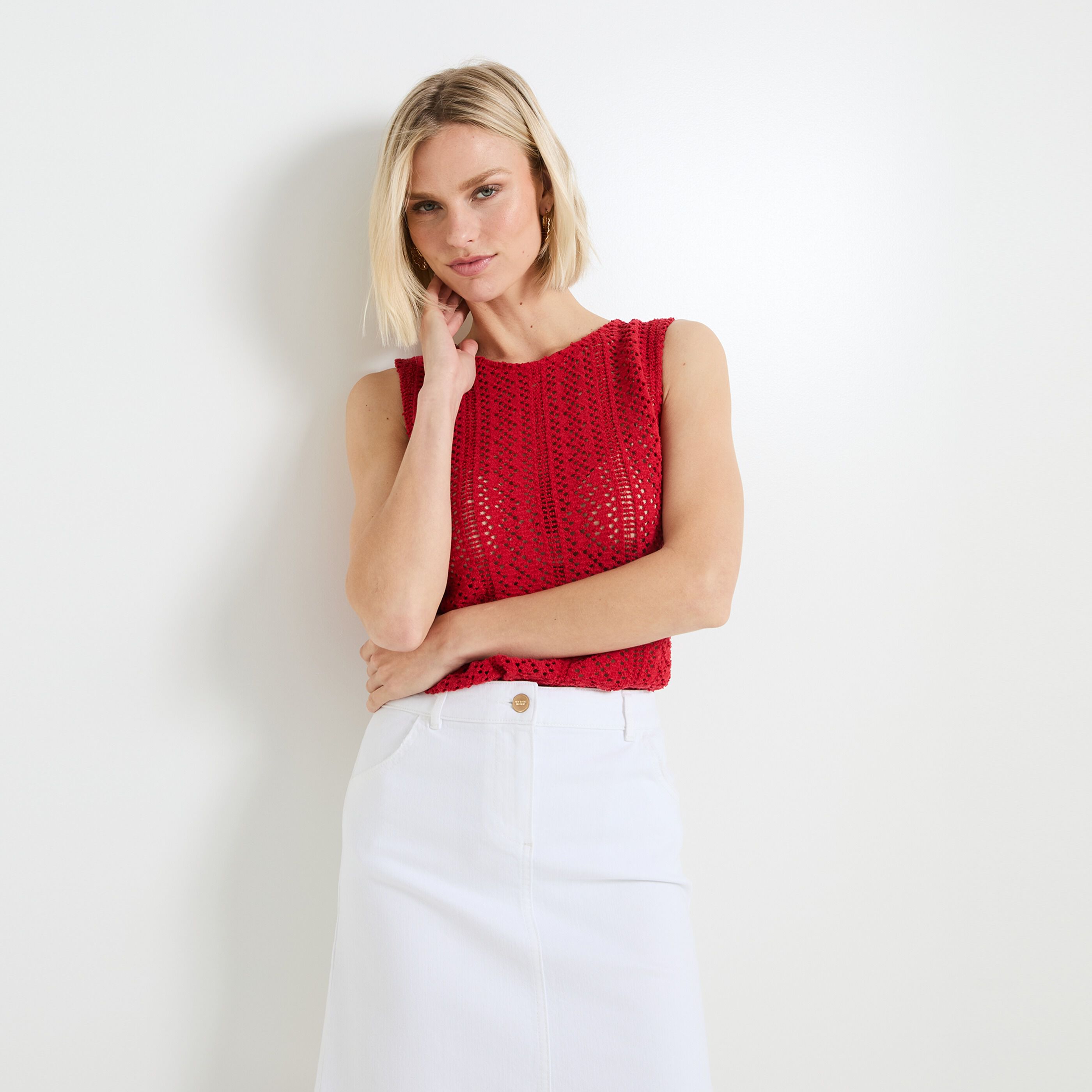 D&eacute;bardeur crochet femme