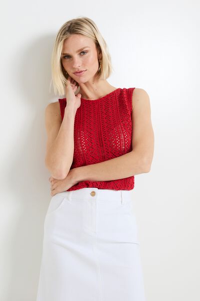 Débardeur crochet femme