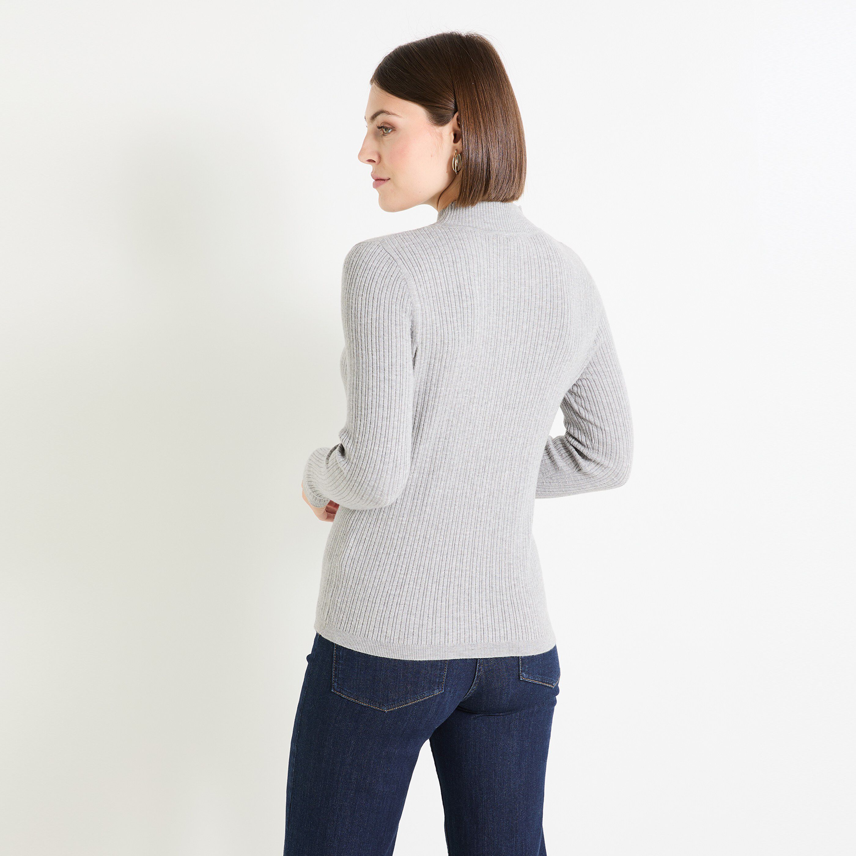 Pull col montant femme