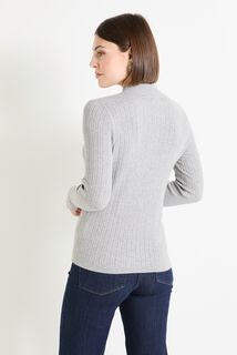Pull col montant femme