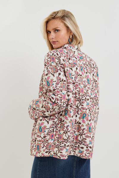 Veste matelassée boutonnée femme