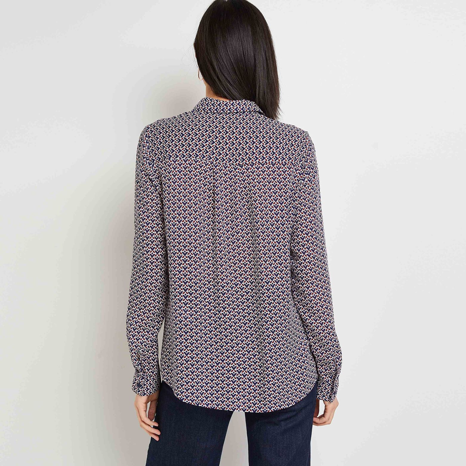 Chemise fluide imprimée femme