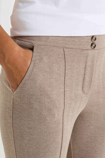 Pantalon cigarette en maille femme