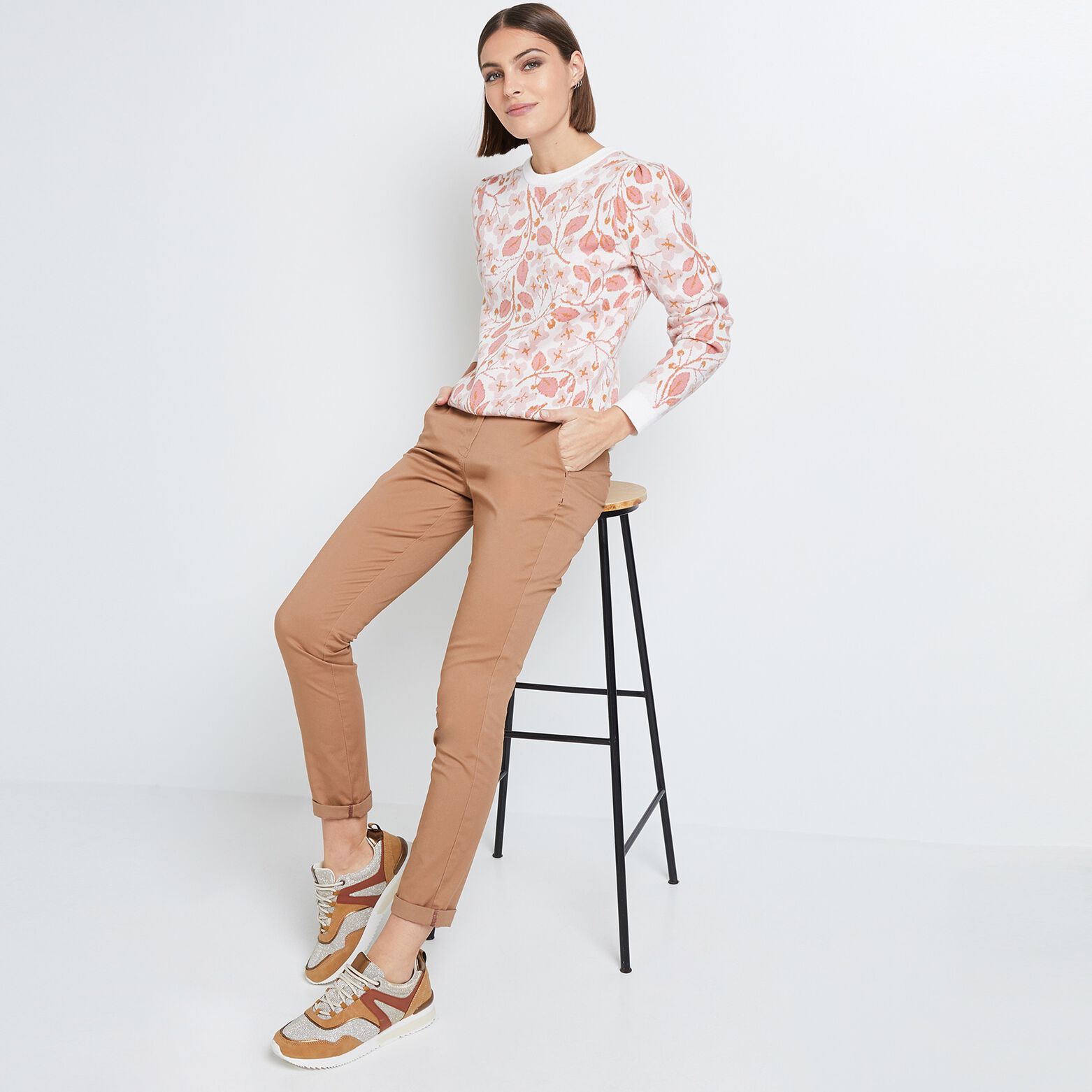 Pull imprimé femme