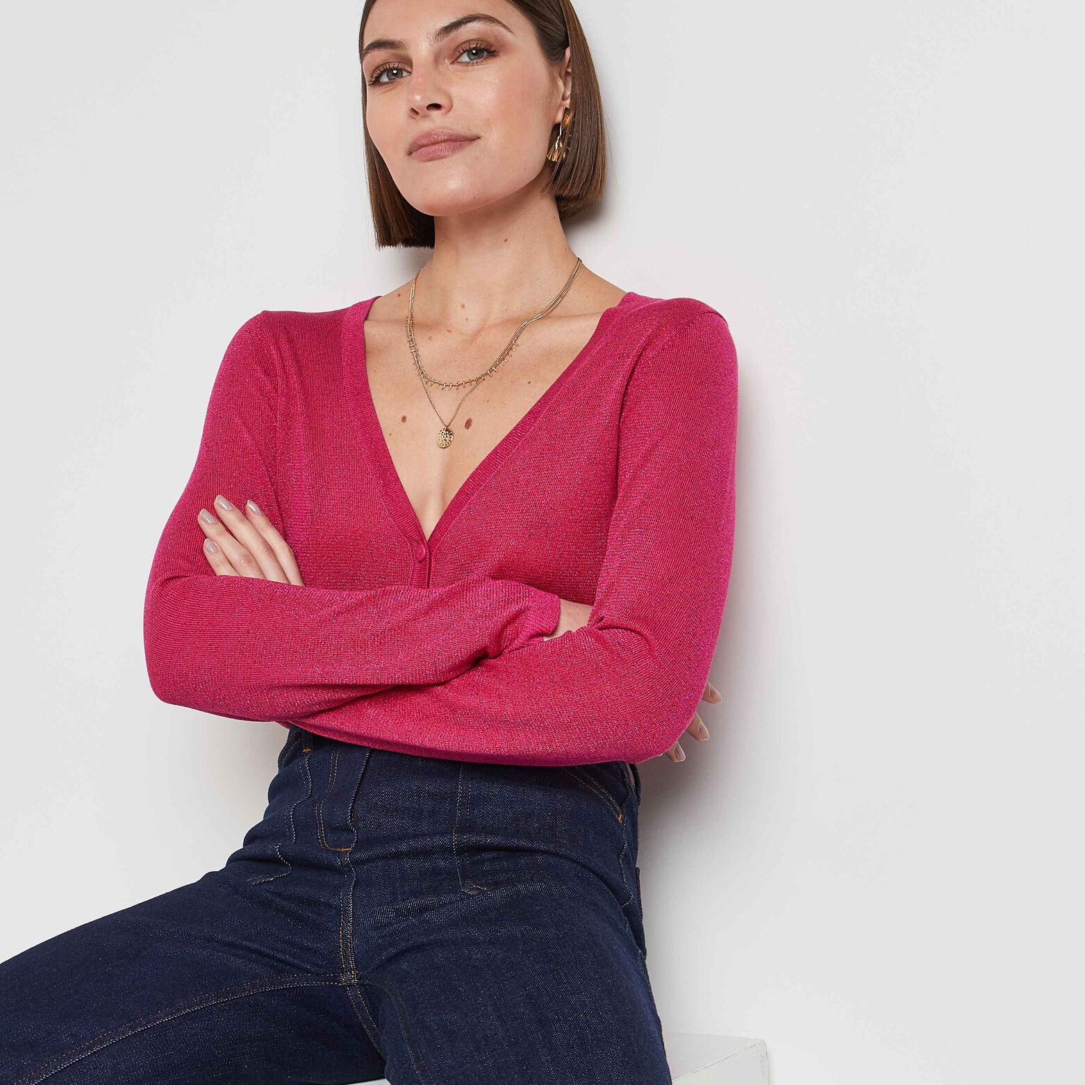 Gilet lurex femme