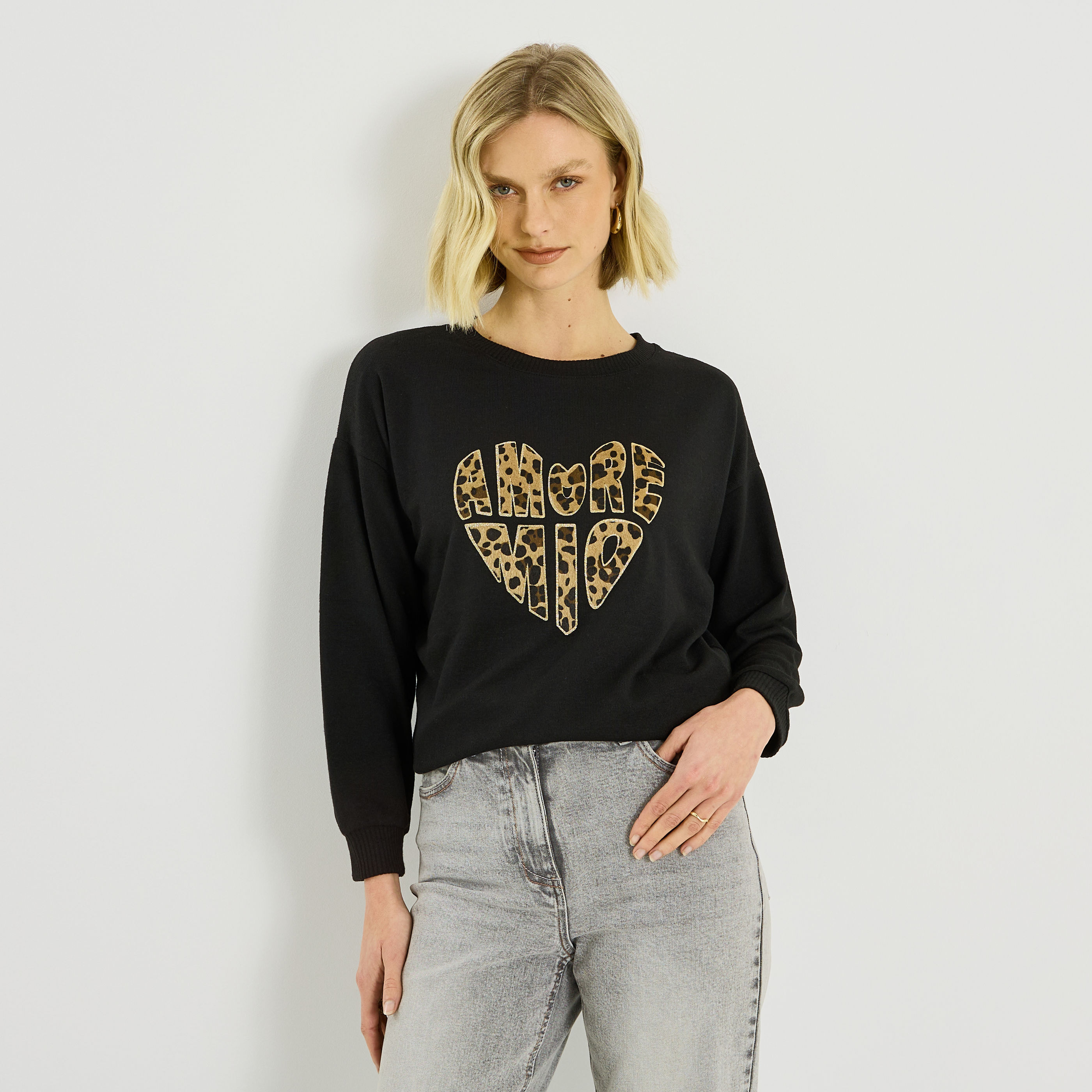 T-shirt imprim&eacute; l&eacute;opard femme