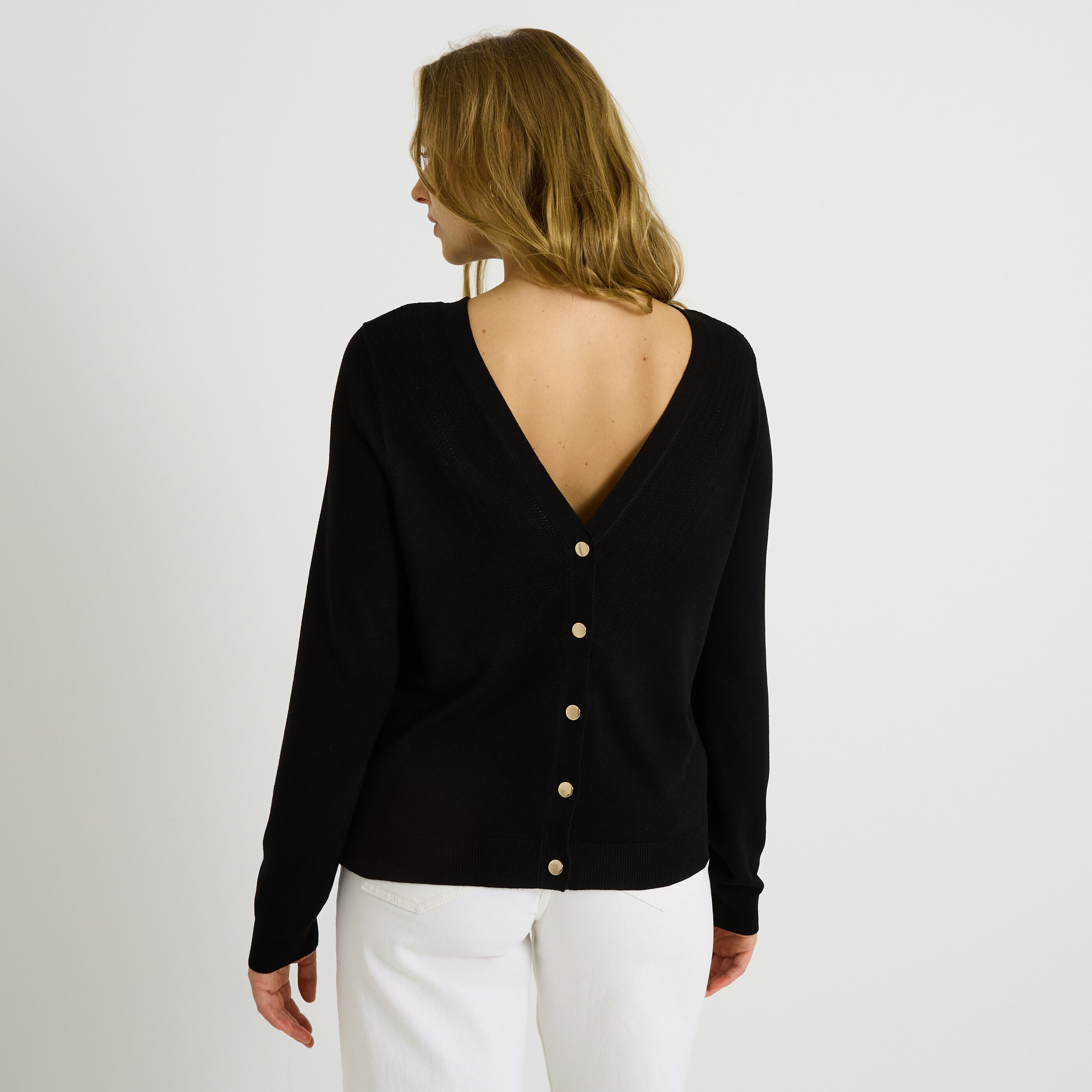 Gilet en maille fine femme