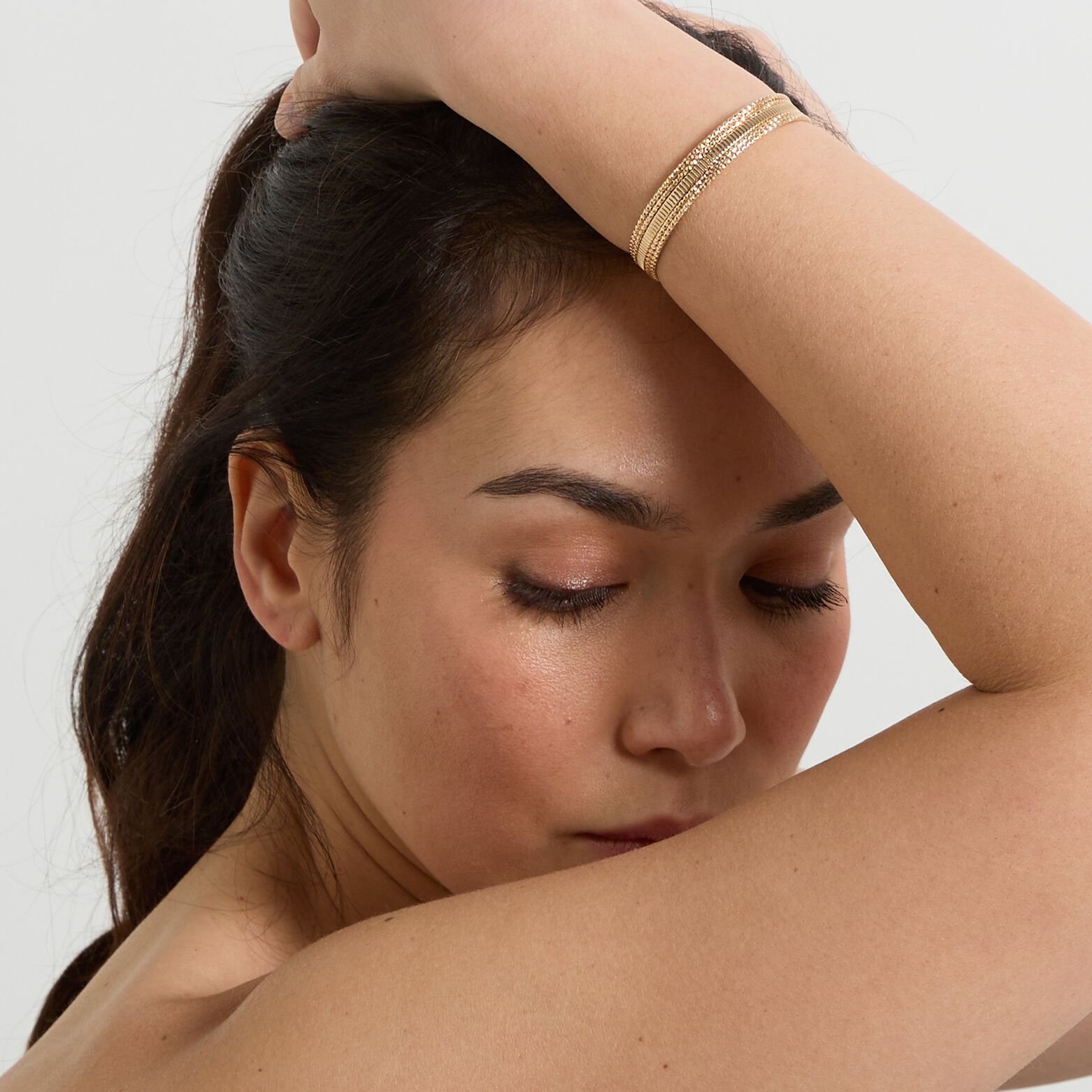 Bracelet jonc strié