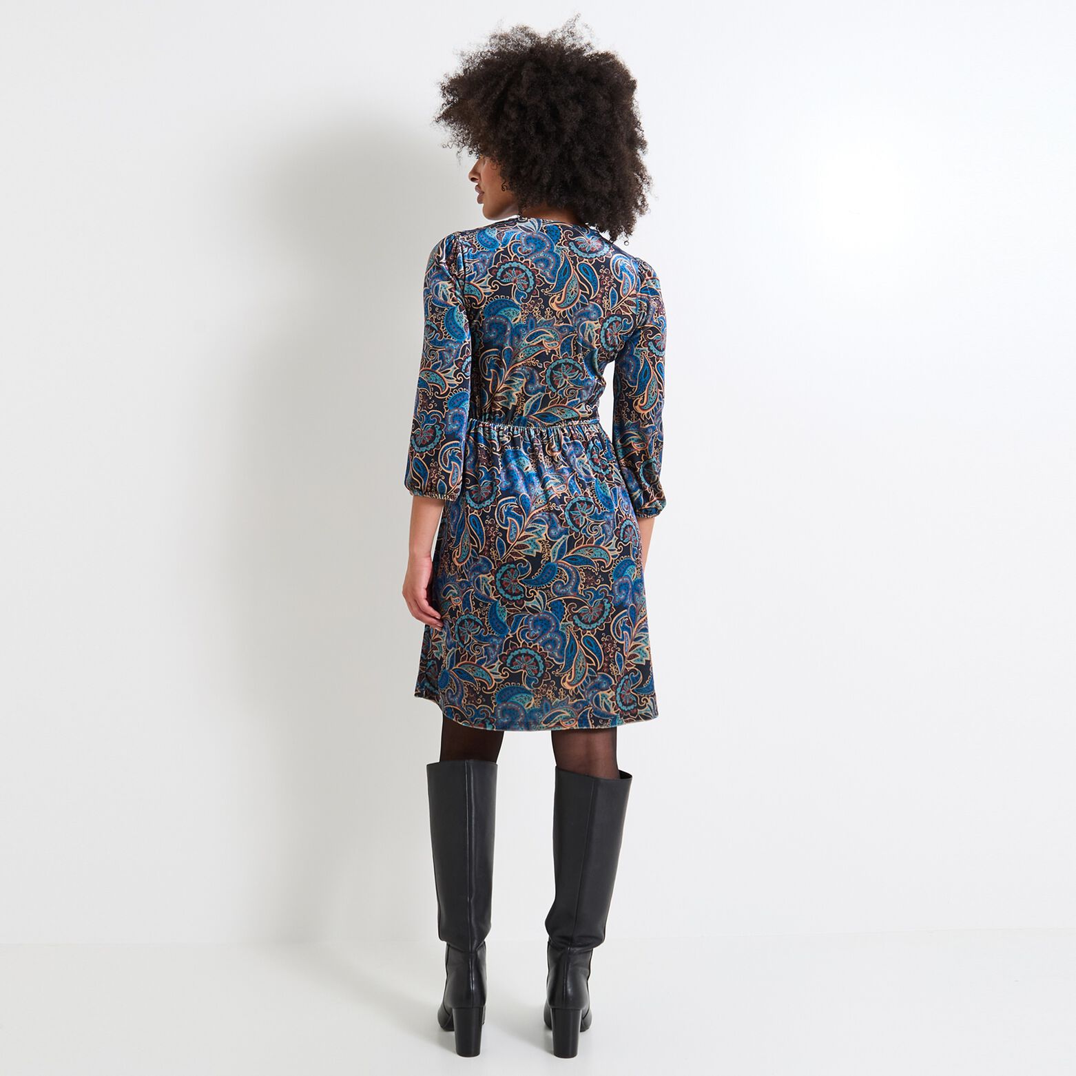 Robe col V femme