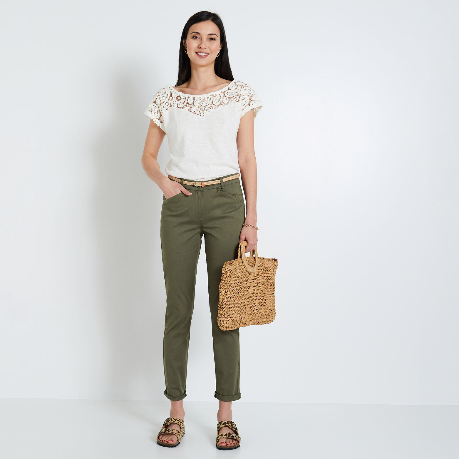 Pantalon chino femme