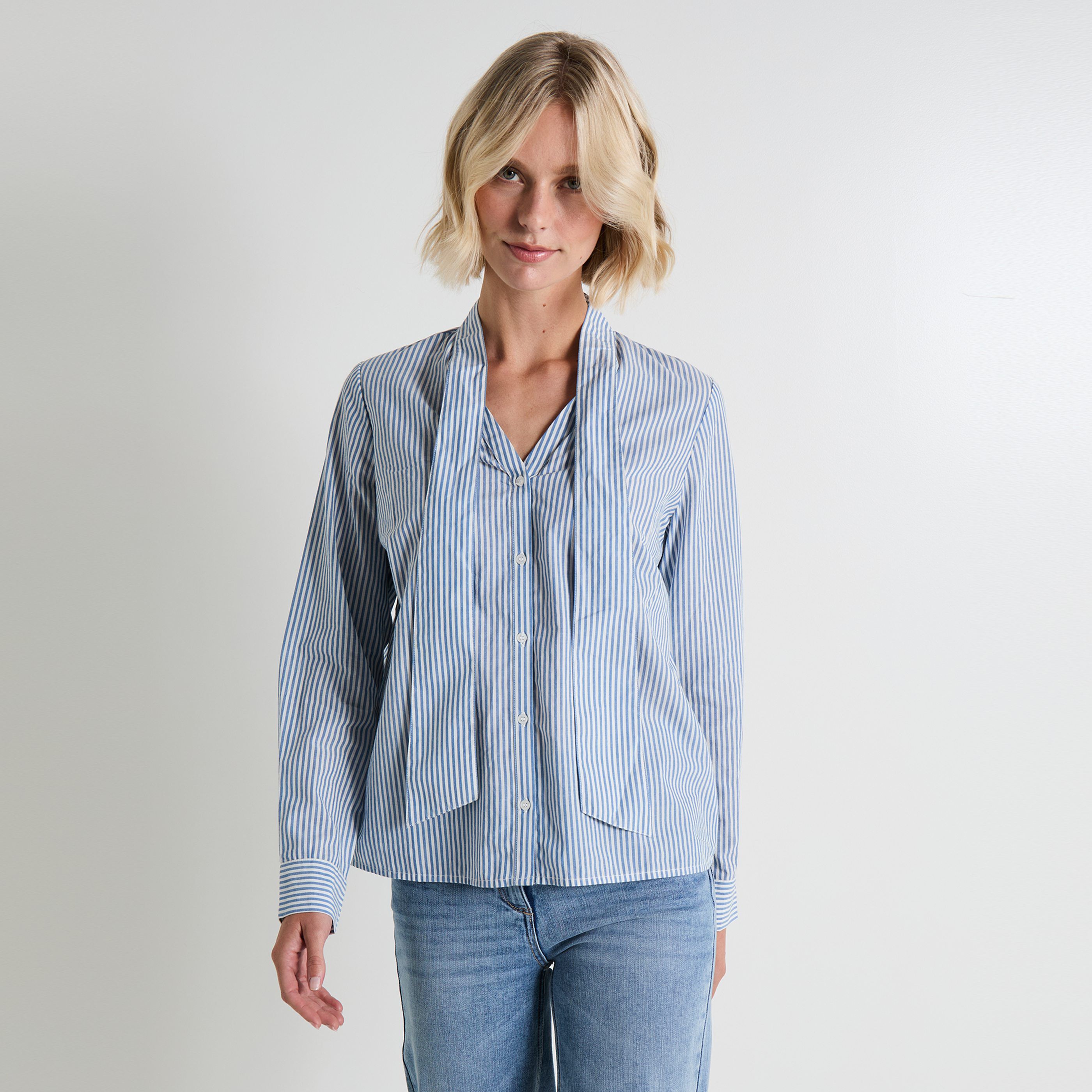 Chemisier col lavalliere femme IMPRIME Graindemalice