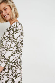 Robe fluide imprimée femme