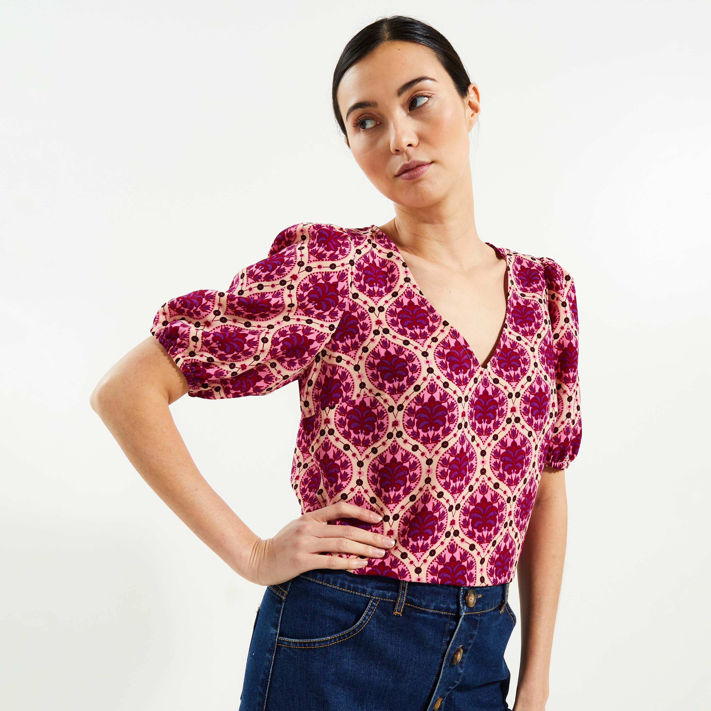 Blouse imprimée shop femme