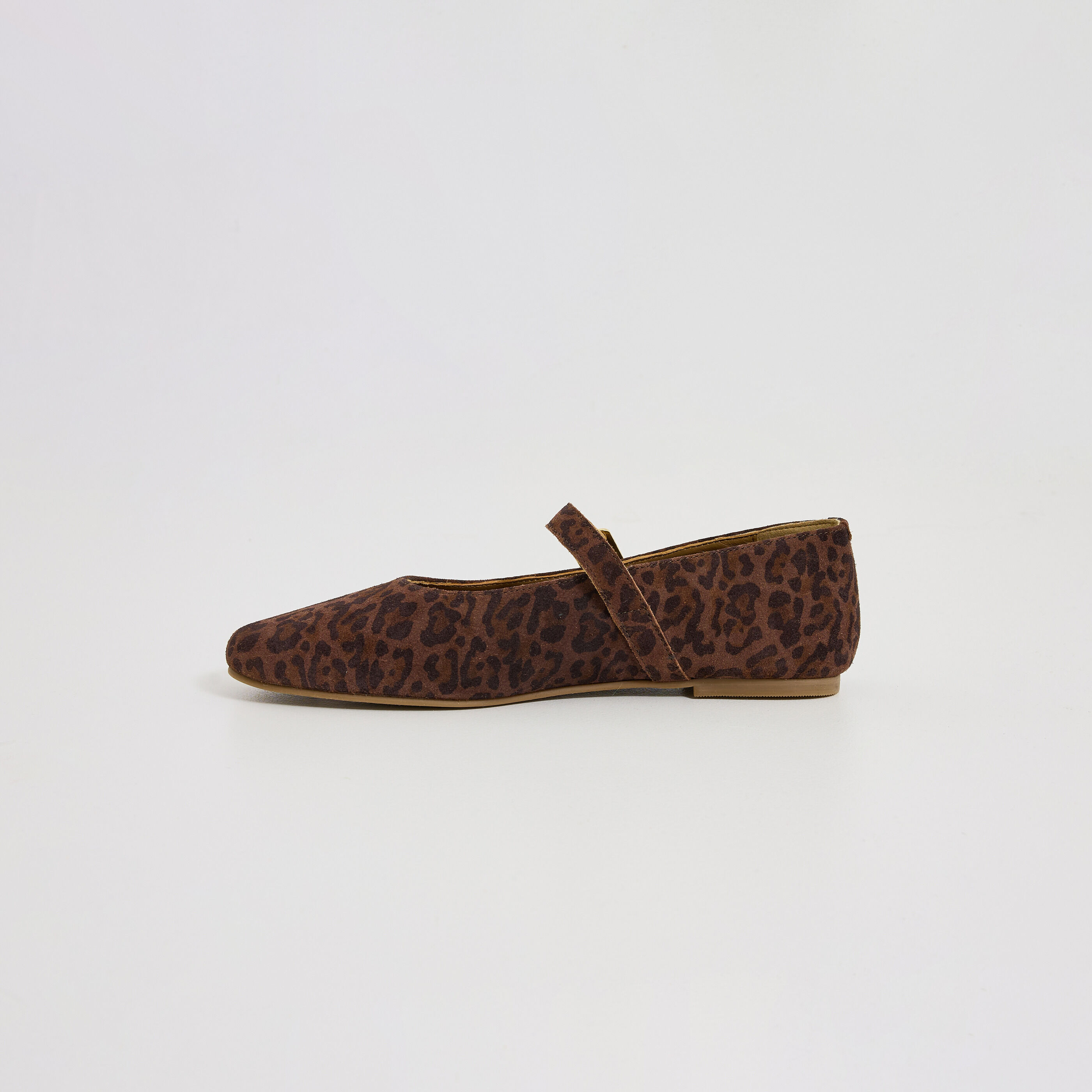 Ballerines &agrave; motif l&eacute;opard femme