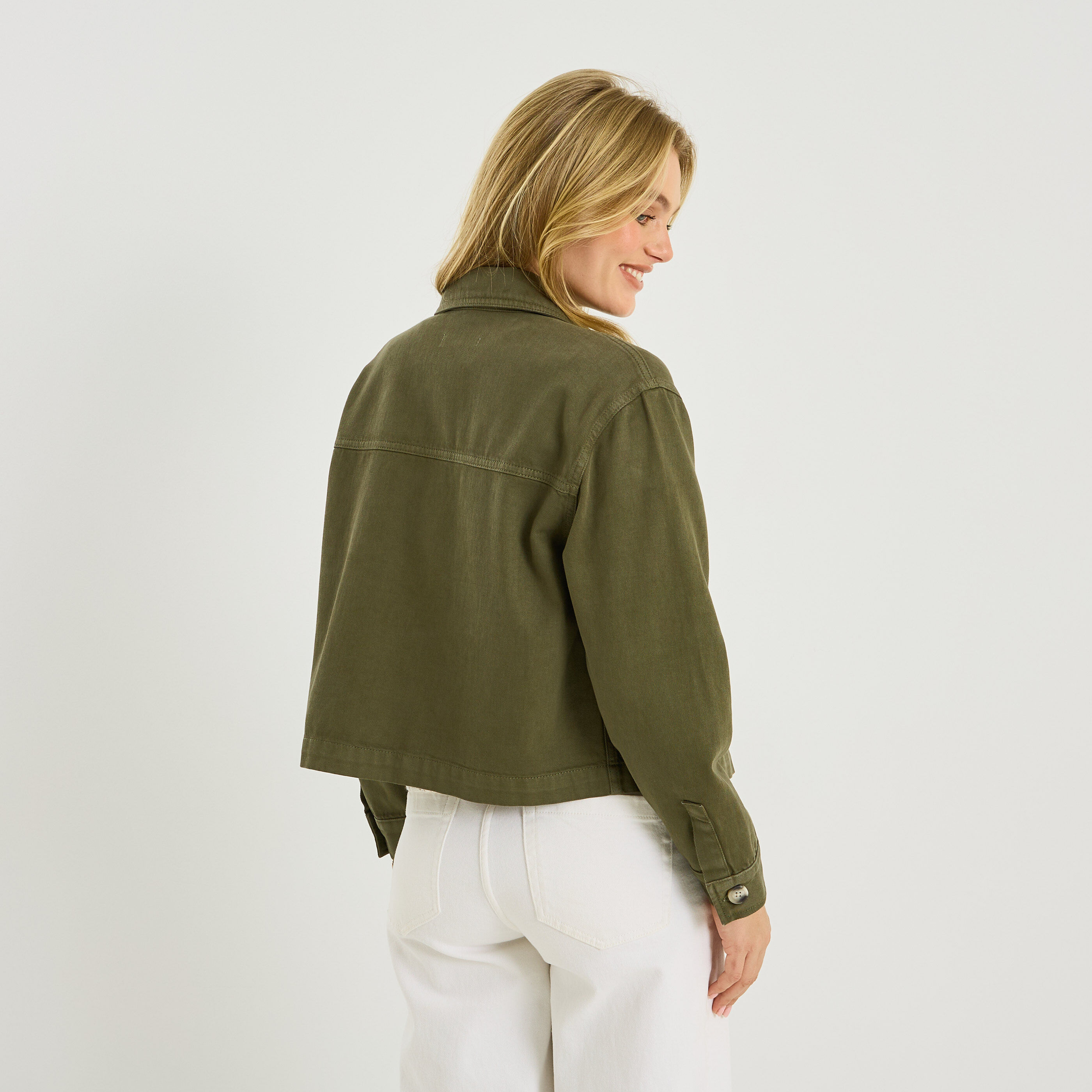 Veste courte style utilitaire femme