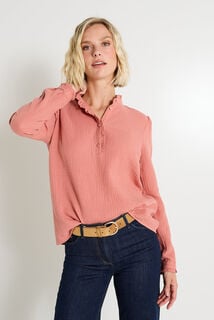 Blouse en gaze de coton femme