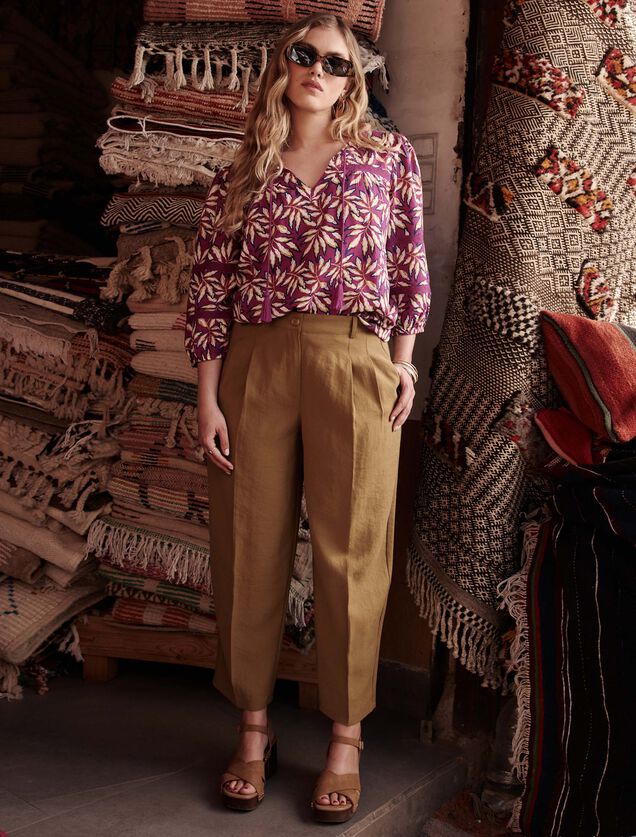 Pantalon ballon fluide femme