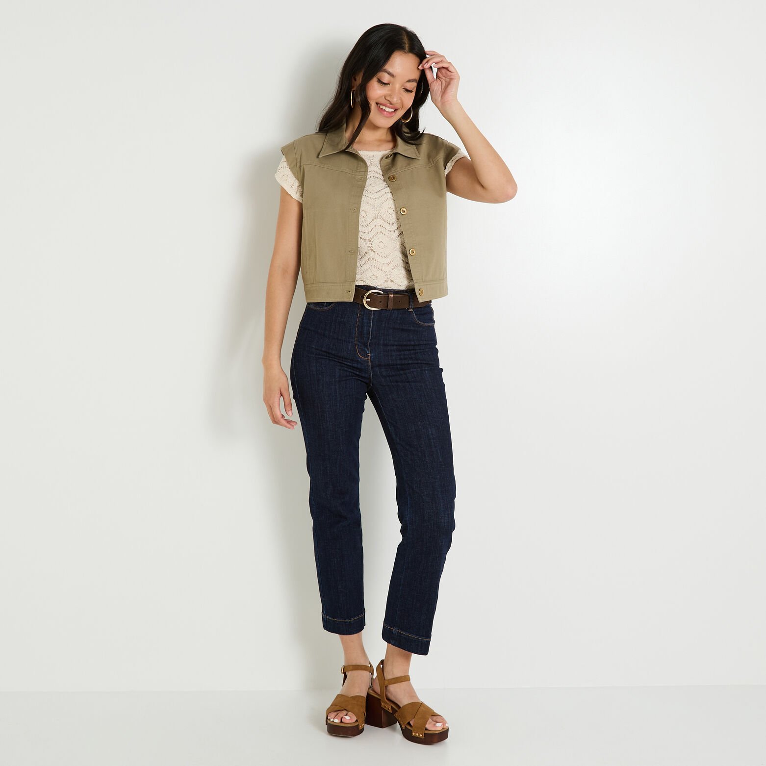 T shirt col rond femme