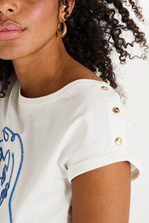 T-shirt col rond femme
