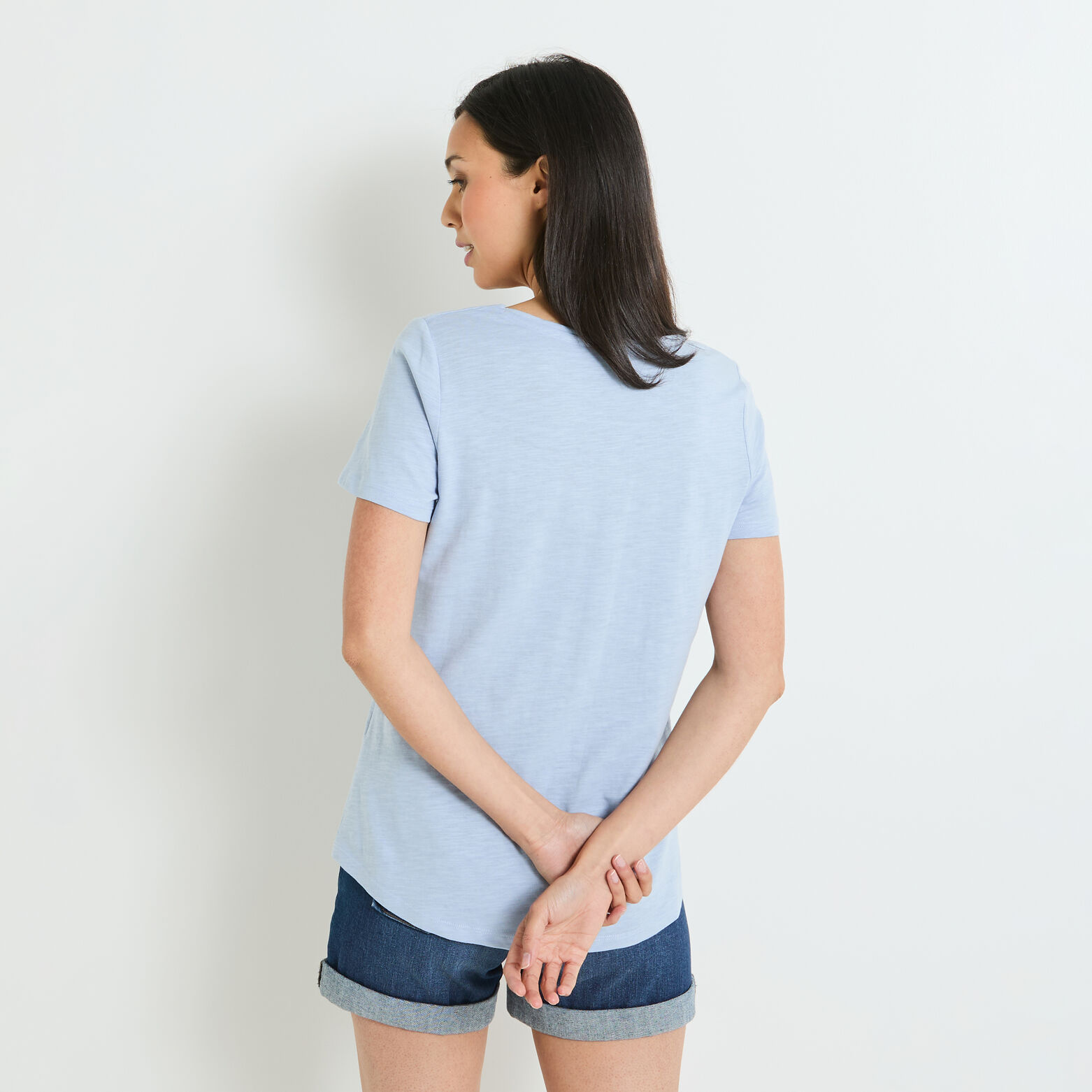 Tshirt basique col V femme