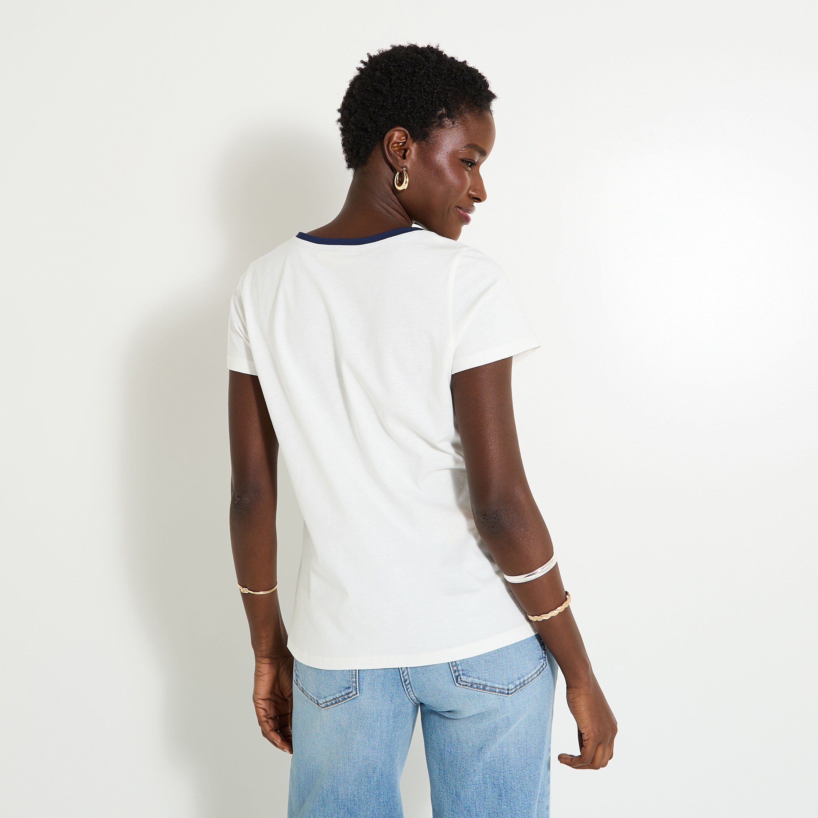 T-shirt col rond femme