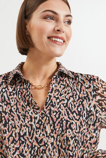 Blouse voile imprimée femme