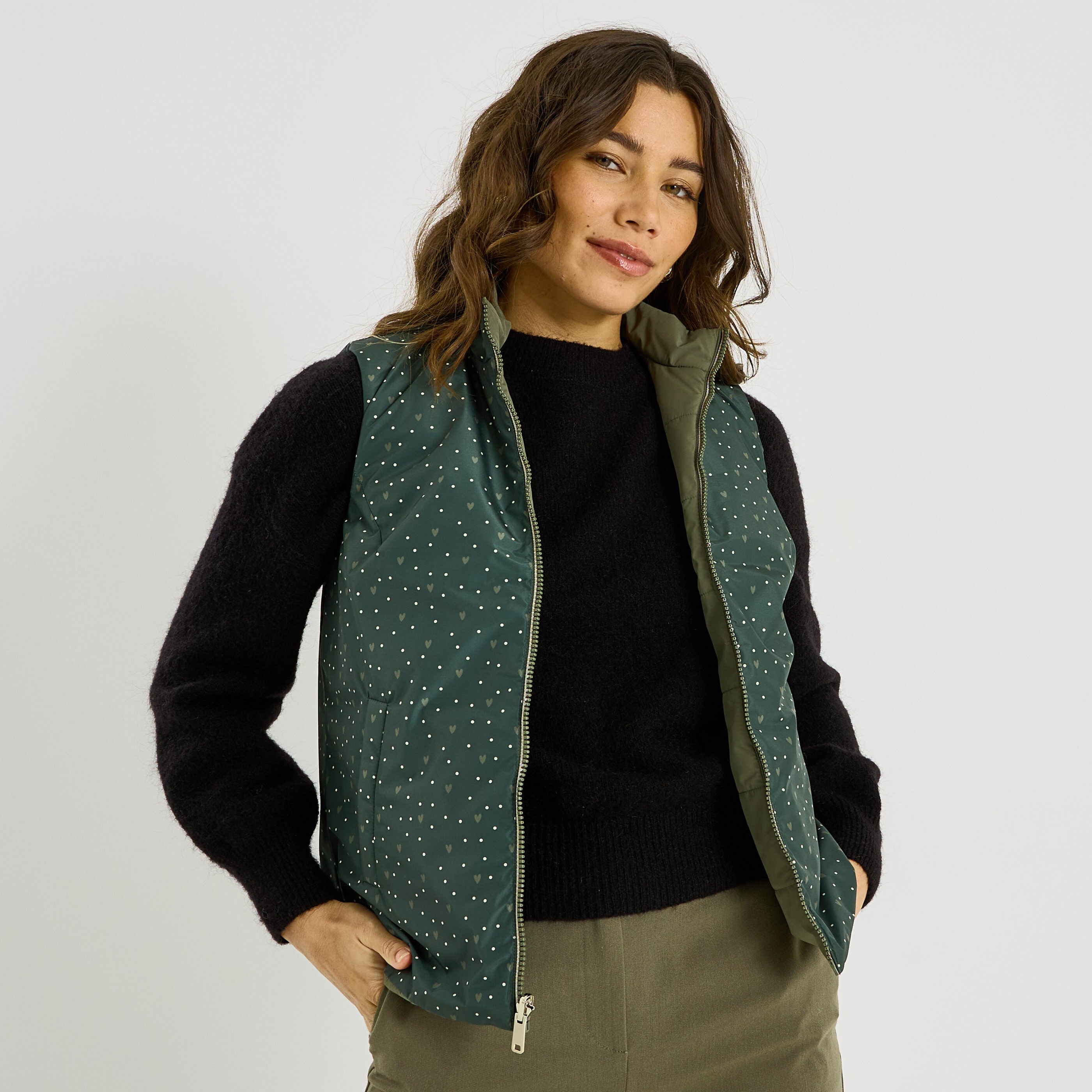 Doudoune r&eacute;versible sans manches femme